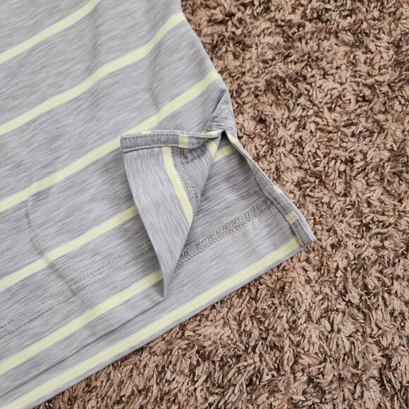 Footjoy Golf Polo Shirt Striped Size LARGE Grey Titleist Collar Shirt - Picture 6 of 7